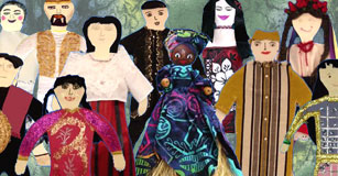 image of student-created paper dolls