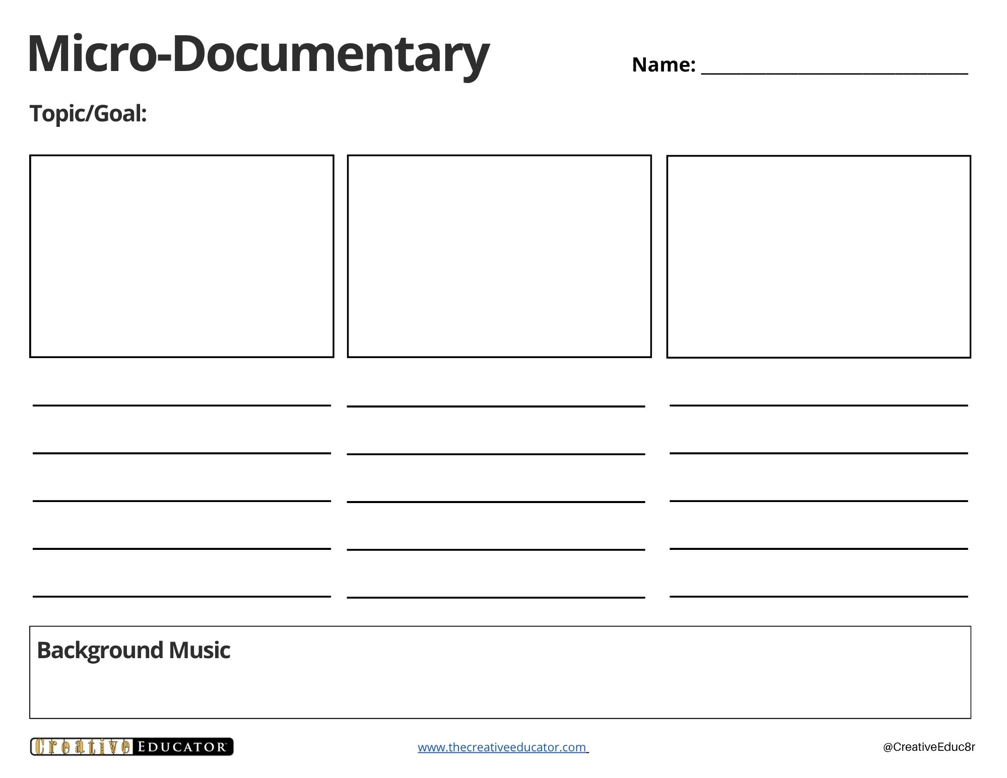 image of Micro-Documentary Storyboard